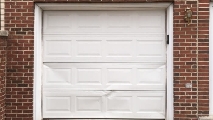 Dented Garage Door Panel