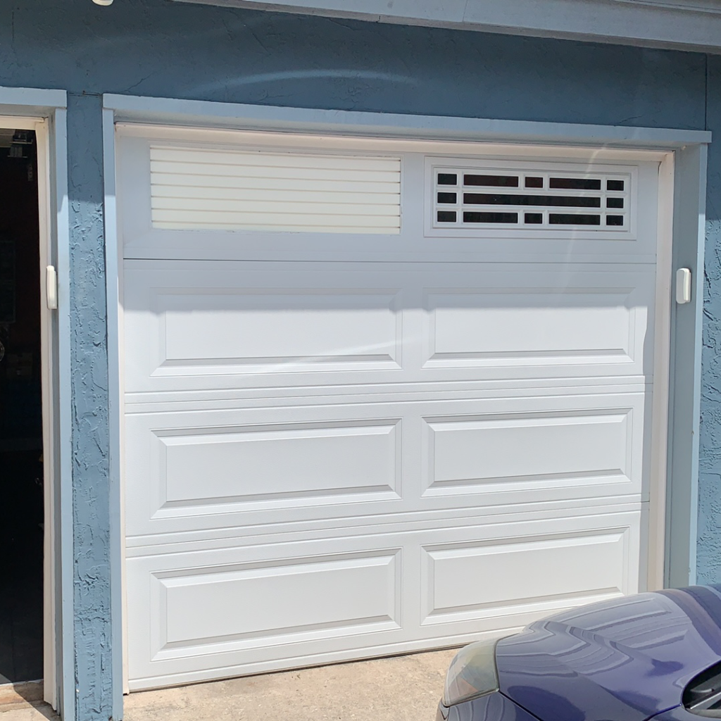 Single White Garage Door