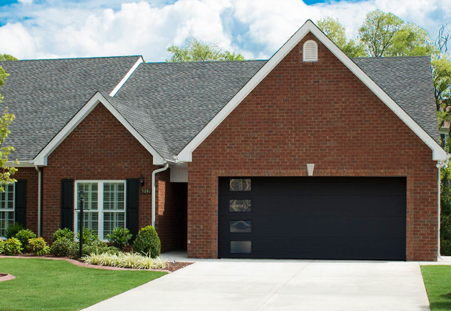 Modern Black Garage Doors